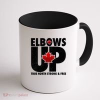 Elbows Up Canada True North Strong and Free Coffee Mug thumb 1