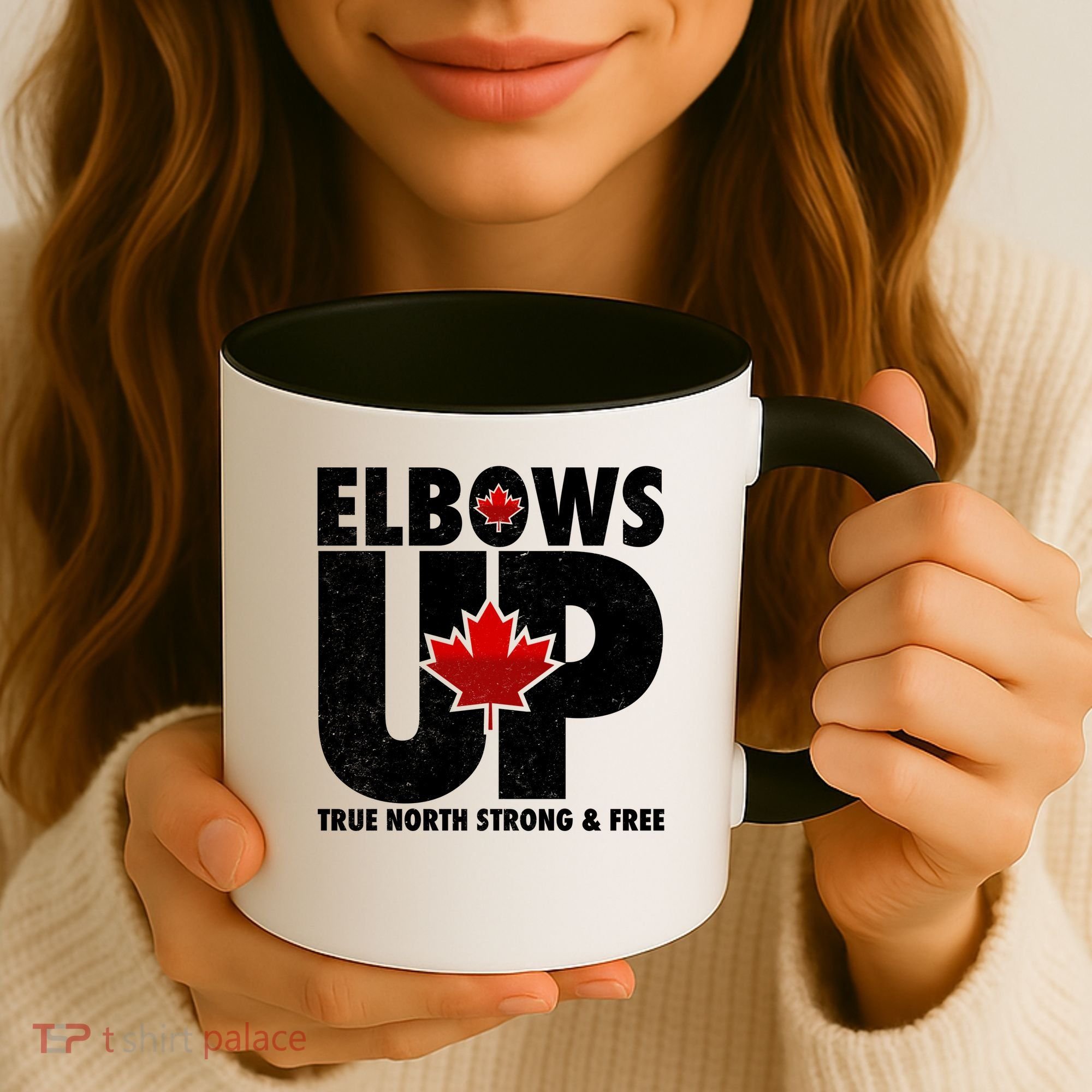 Elbows Up Canada True North Strong and Free Coffee Mug