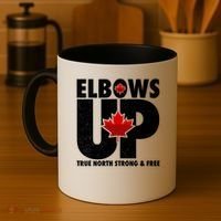 Elbows Up Canada True North Strong and Free Coffee Mug thumb 4