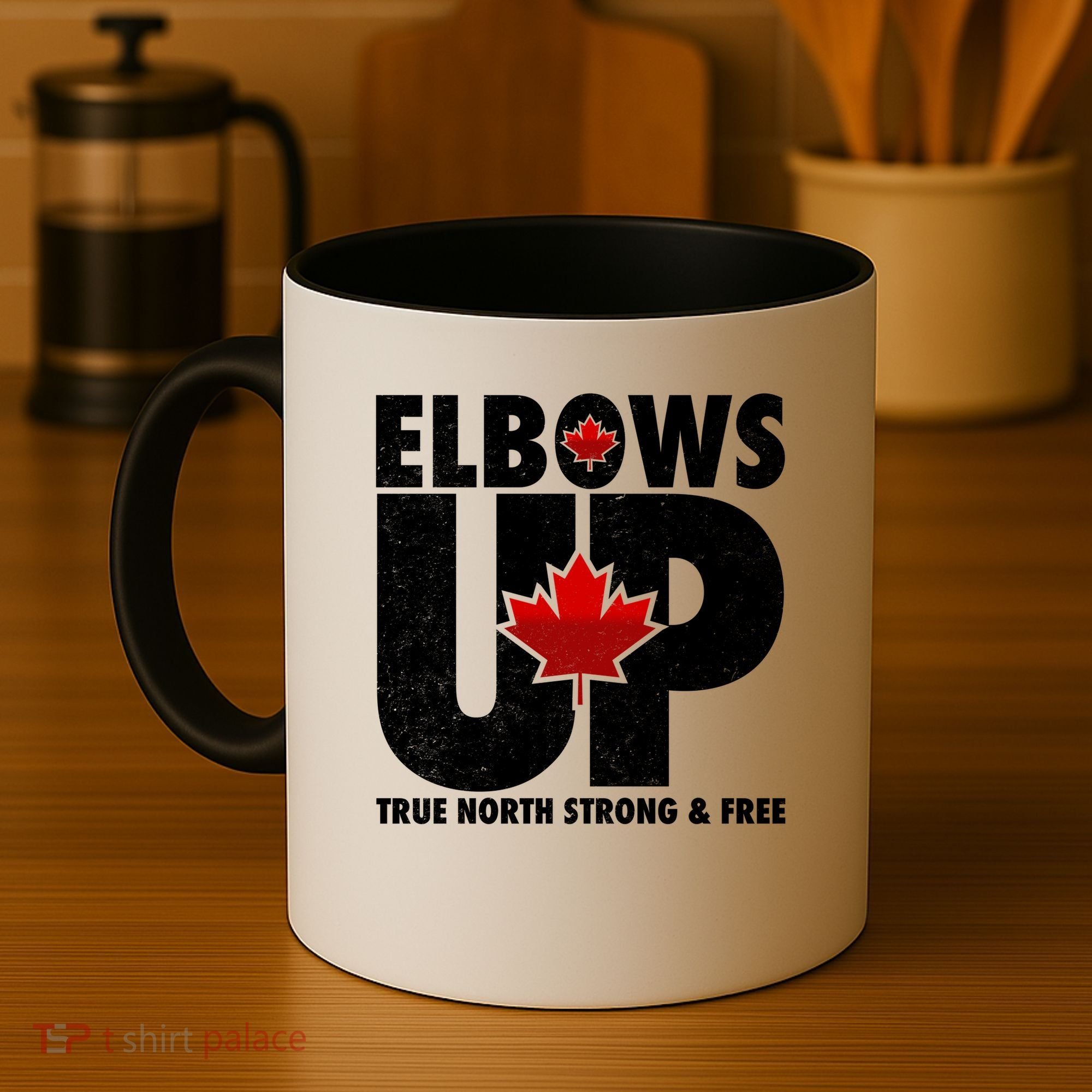 Elbows Up Canada True North Strong and Free Coffee Mug