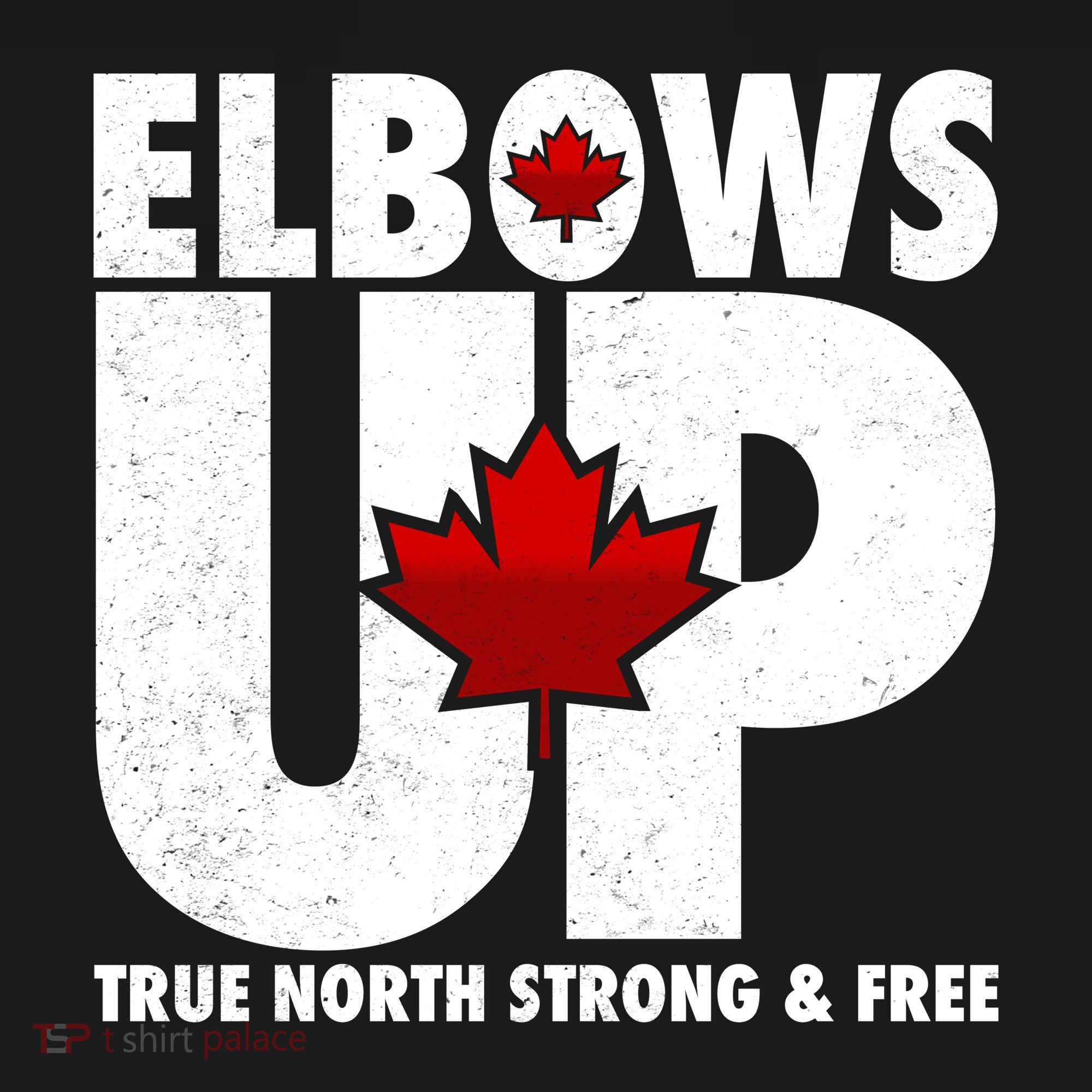 Elbows Up Canada True North Strong and Free Polo