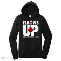 Elbows Up Canada True North Strong and Free Women's Hoodie thumb 0