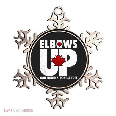 Elbows Up Canada True North Strong and Free Ornament