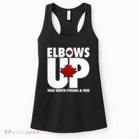 Elbows Up Canada True North Strong and Free Women's Tank Top thumb 0