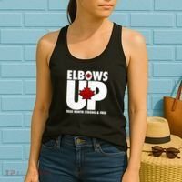 Elbows Up Canada True North Strong and Free Women's Tank Top thumb 2
