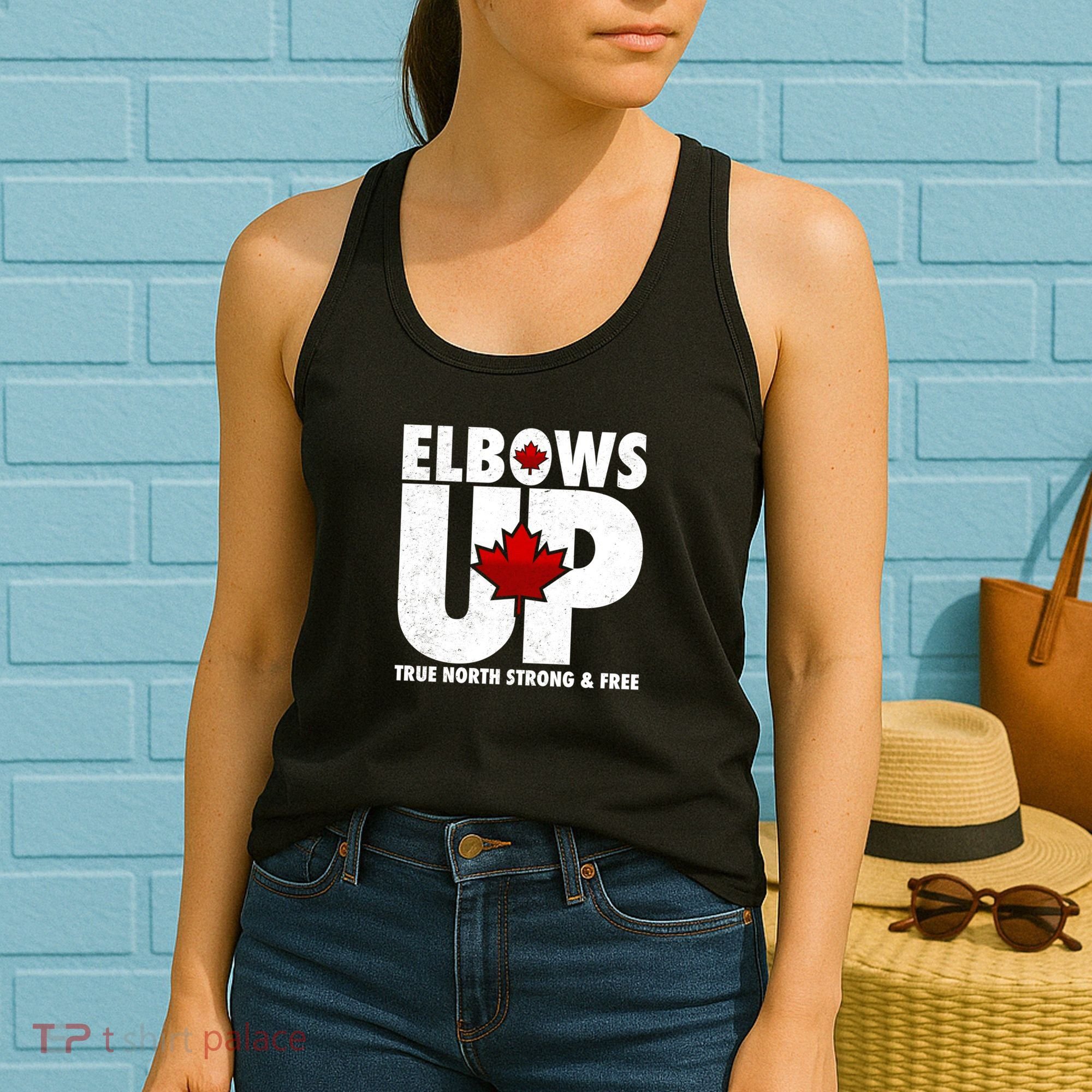 Elbows Up Canada True North Strong and Free Women's Tank Top
