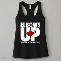Elbows Up Canada True North Strong and Free Women's Tank Top thumb 3