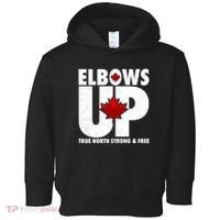 Elbows Up Canada True North Strong and Free Toddler Hoodie thumb 0