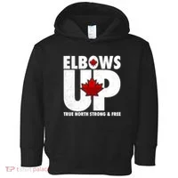 Elbows Up Canada True North Strong and Free Toddler Hoodie thumb 0