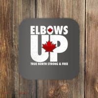 Elbows Up Canada True North Strong and Free Coaster thumb 0