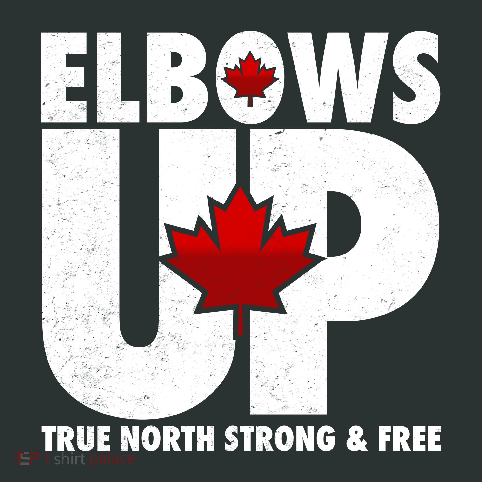 Elbows Up Canada True North Strong and Free Coaster