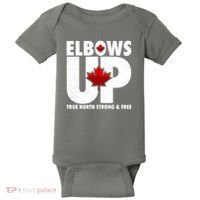 Elbows Up Canada True North Strong and Free Baby Bodysuit thumb 0