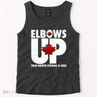 Elbows Up Canada True North Strong and Free Tank Top thumb 2