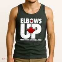 Elbows Up Canada True North Strong and Free Tank Top thumb 3