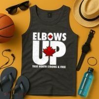 Elbows Up Canada True North Strong and Free Tank Top thumb 4