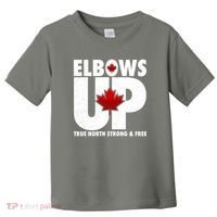 Elbows Up Canada True North Strong and Free Toddler T-Shirt thumb 0