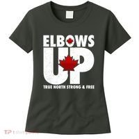 Elbows Up Canada True North Strong and Free Women's T-Shirt thumb 0