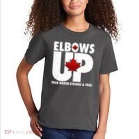 Elbows Up Canada True North Strong and Free Kids T-Shirt thumb 2