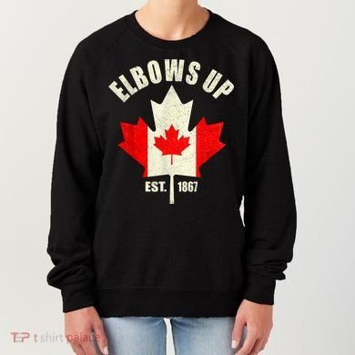 Elbows Up Canada Est 1867 Proud Canadian Strong Canada Women's Sweatshirt