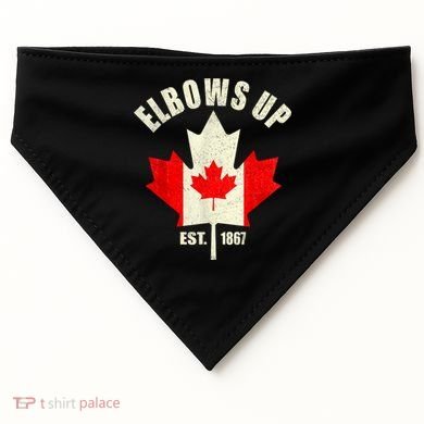 Elbows Up Canada Est 1867 Proud Canadian Strong Canada USA-Made Doggie Bandana