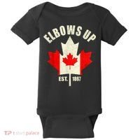 Elbows Up Canada Est 1867 Proud Canadian Strong Canada Baby Bodysuit thumb 0