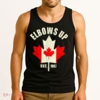 Elbows Up Canada Est 1867 Proud Canadian Strong Canada Tank Top thumb 3
