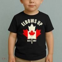 Elbows Up Canada Est 1867 Proud Canadian Strong Canada Toddler T-Shirt thumb 2