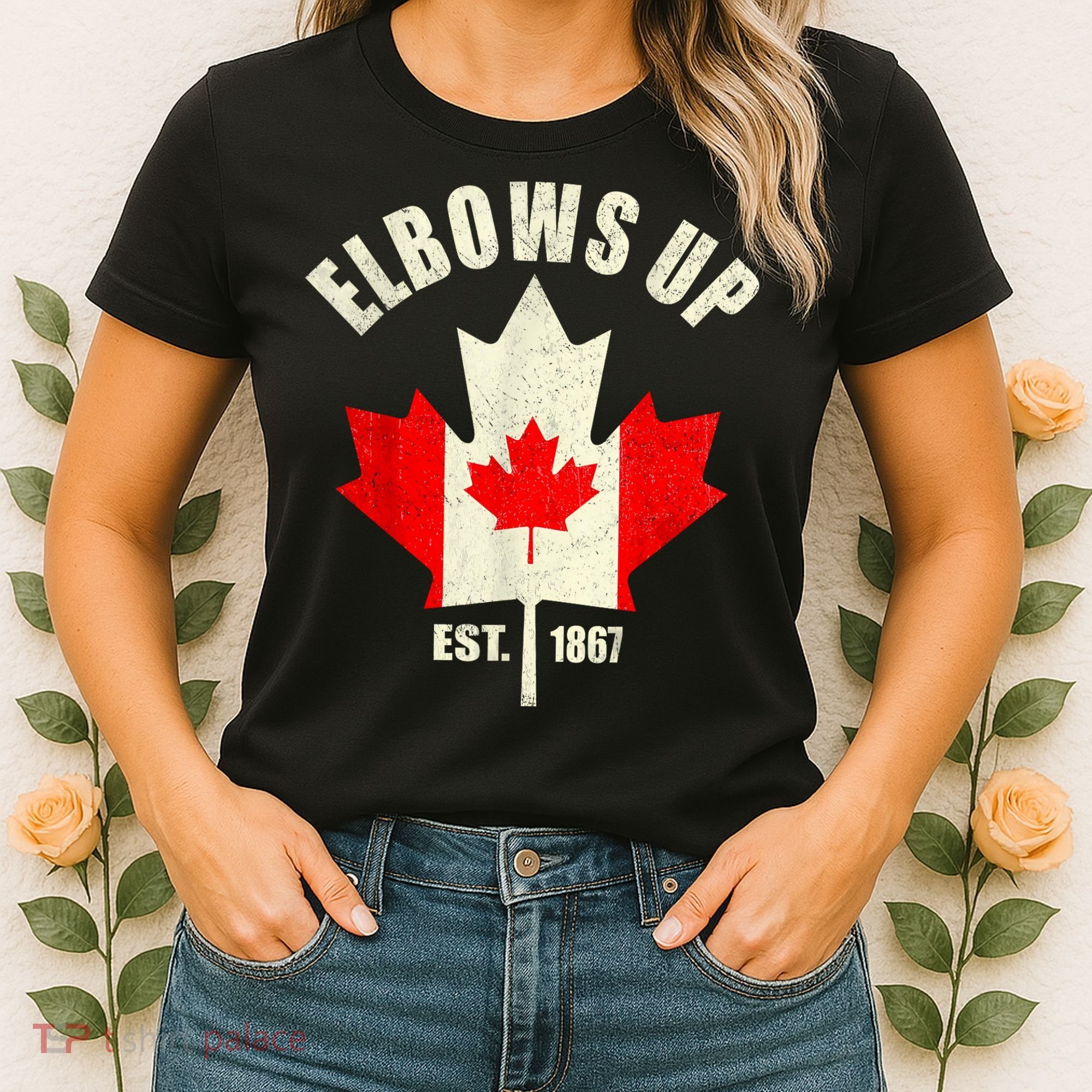 Elbows Up Canada Est 1867 Proud Canadian Strong Canada Women's T-Shirt