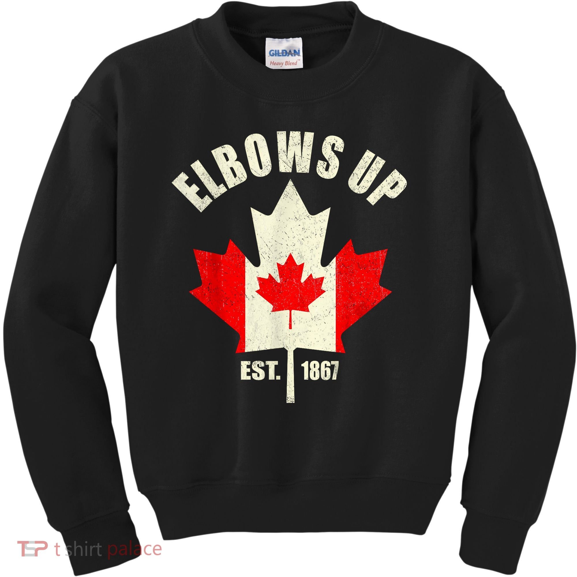 Elbows Up Canada Est 1867 Proud Canadian Strong Canada Kids Sweatshirt