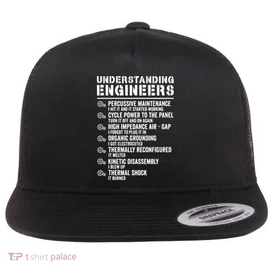 Explained Understanding Engineers Mechanical Engineering Flat Bill Trucker Hat