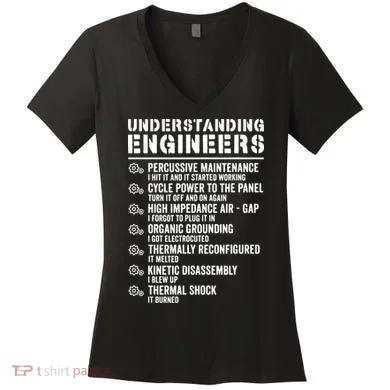 Explained Understanding Engineers Mechanical Engineering Women's V-Neck T-Shirt