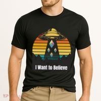 Ethereum UFO Encounter Retro Sunset, I Want To Believe Crypto Cooling Performance Crew T-Shirt thumb 2