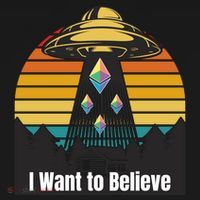 Ethereum UFO Encounter Retro Sunset, I Want To Believe Crypto Baby Bodysuit thumb 2