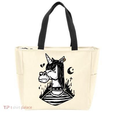 Emo Unicorn Tote Bag