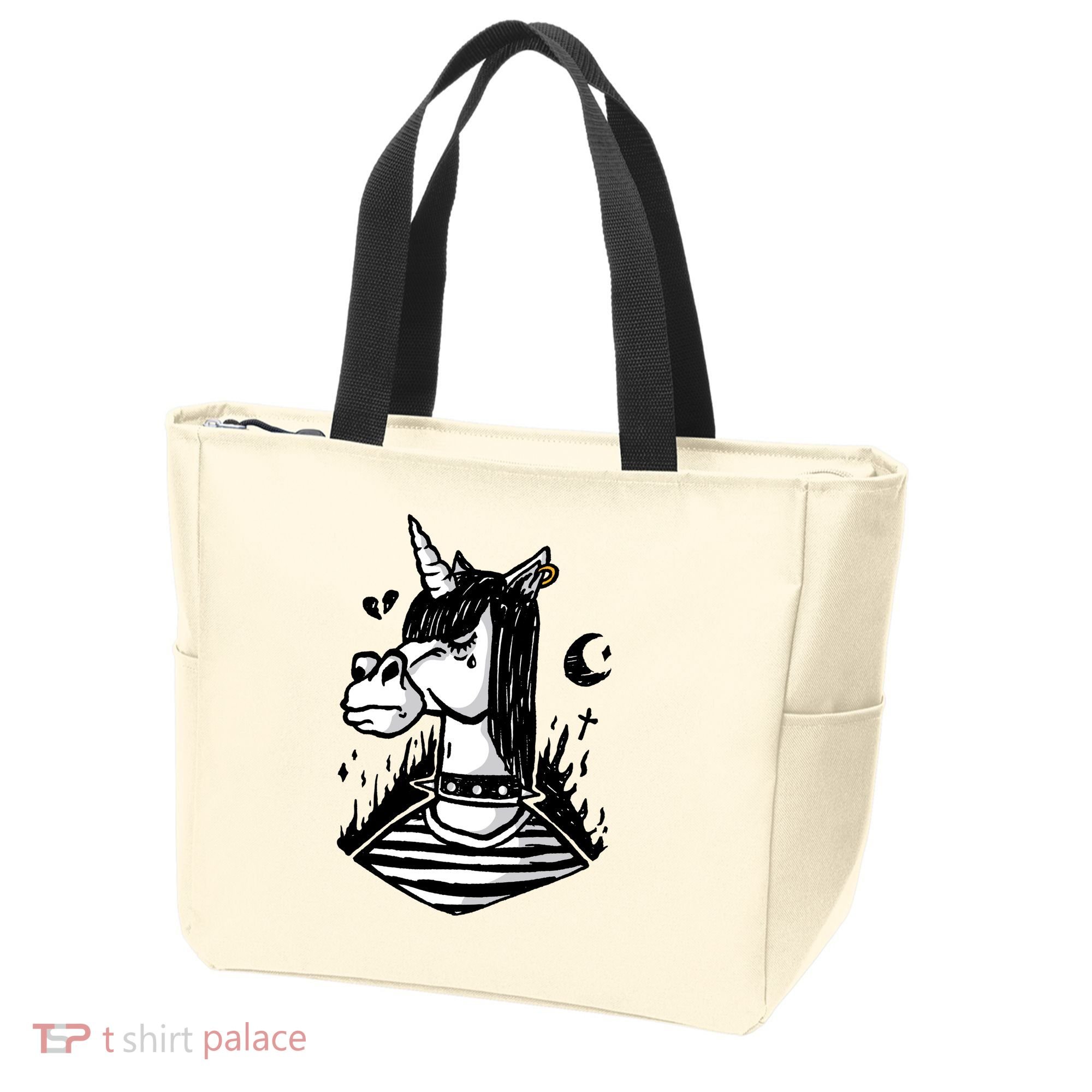 Emo Unicorn Tote Bag