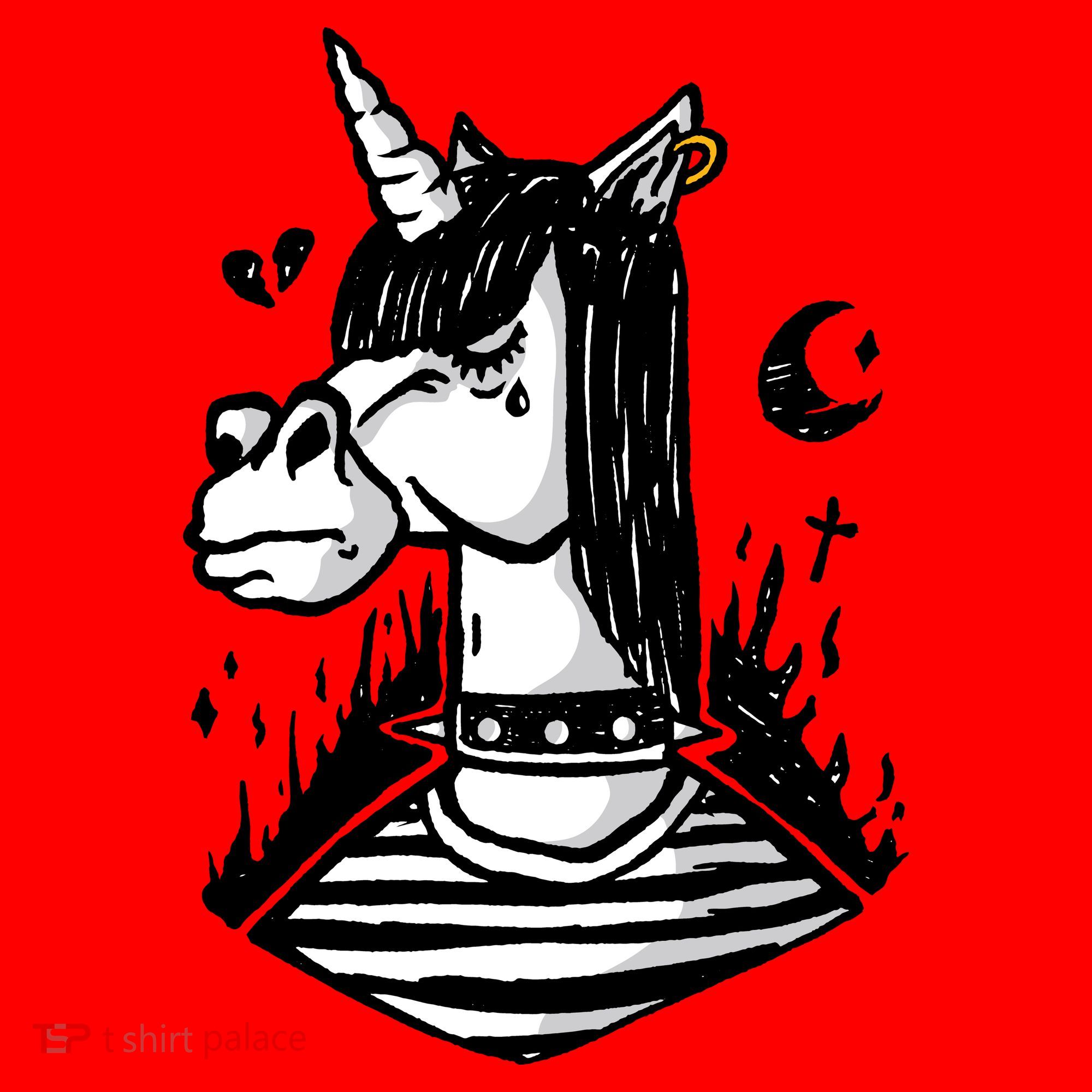 Emo Unicorn Santa Hat