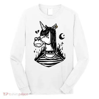 Emo Unicorn Long Sleeve Shirt