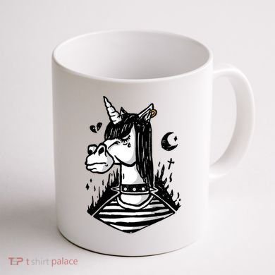 Emo Unicorn Coffee Mug back