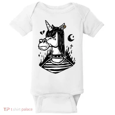 Emo Unicorn Baby Bodysuit