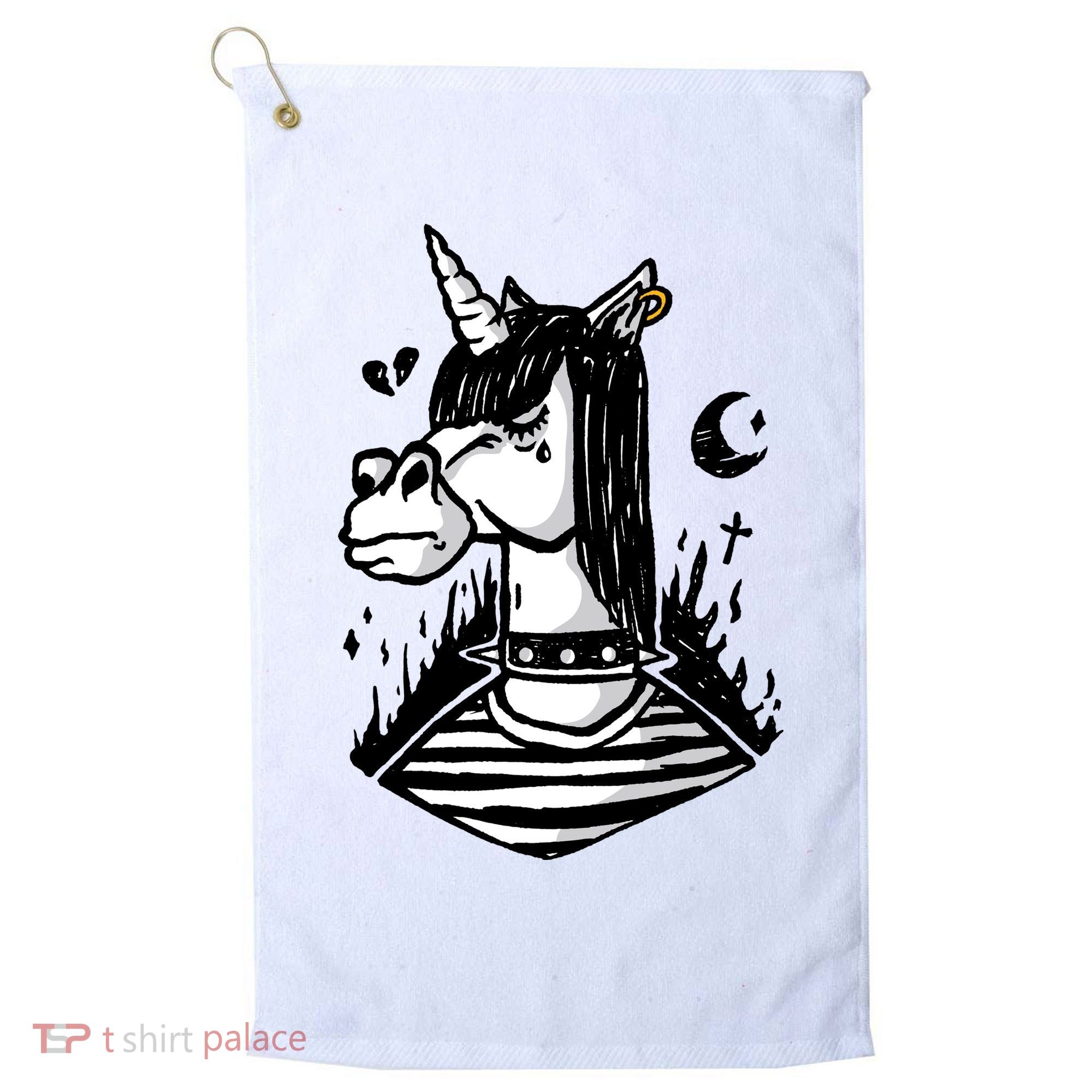 Emo Unicorn Golf Towel