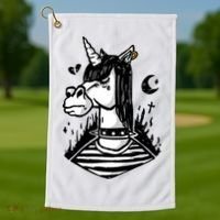 Emo Unicorn Golf Towel thumb 1