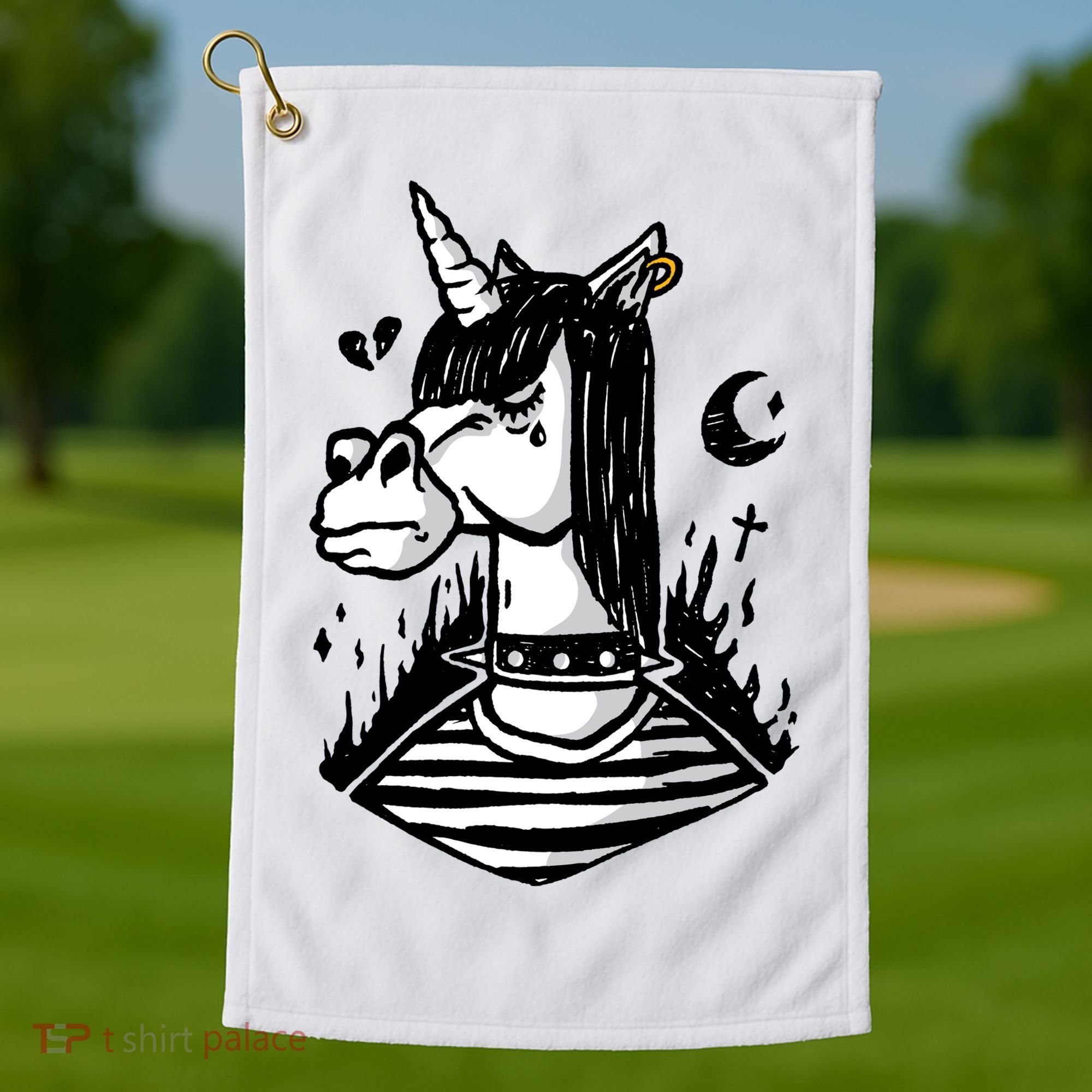 Emo Unicorn Golf Towel