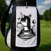 Emo Unicorn Golf Towel thumb 2