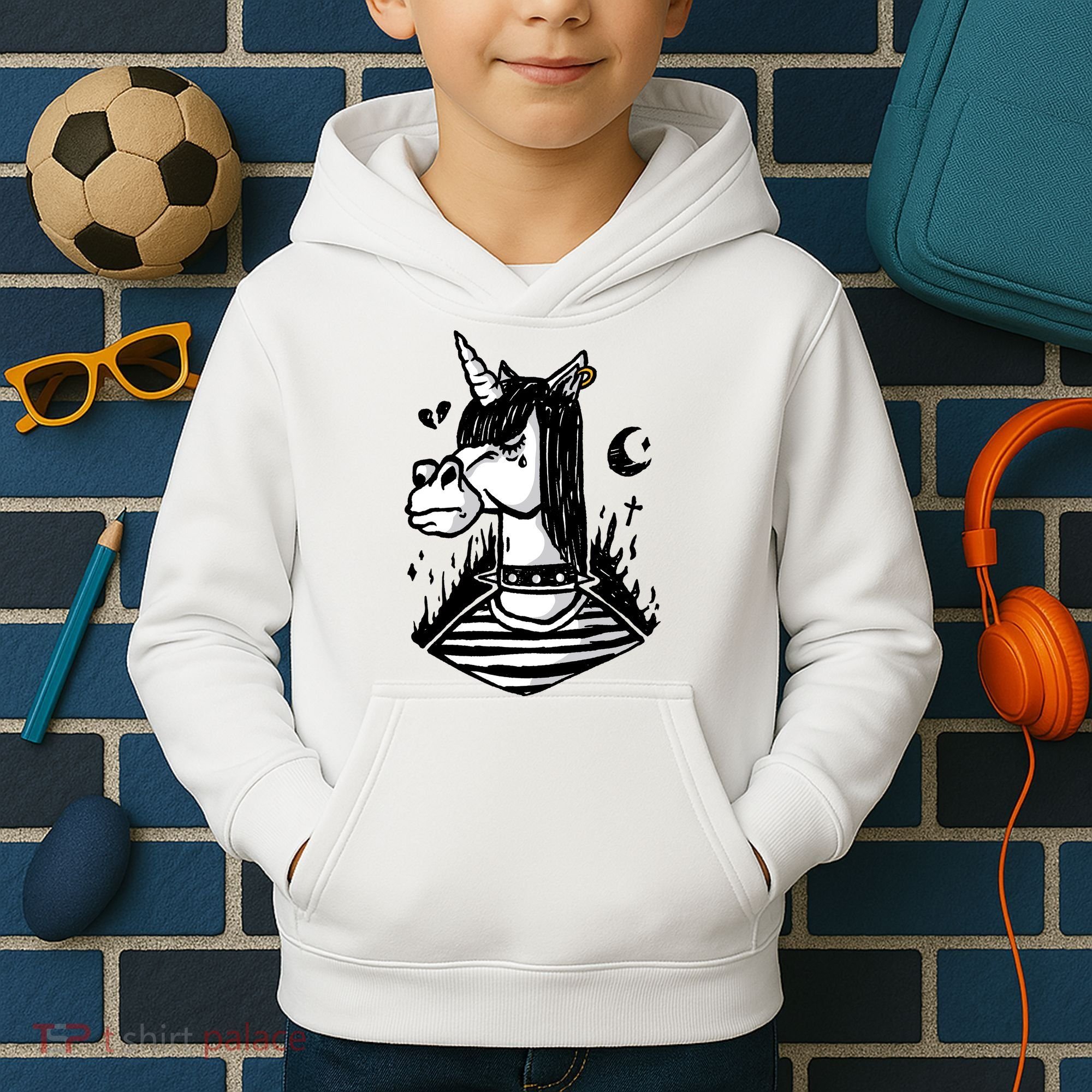 Emo Unicorn Kids Hoodie