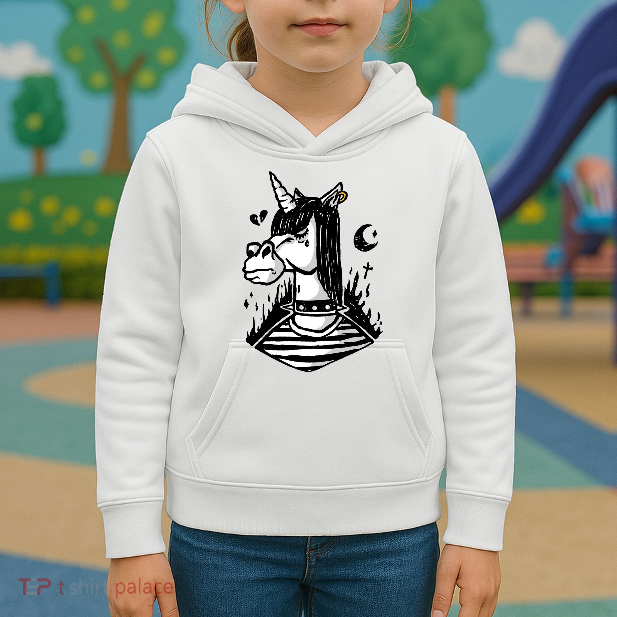 Emo Unicorn Kids Hoodie