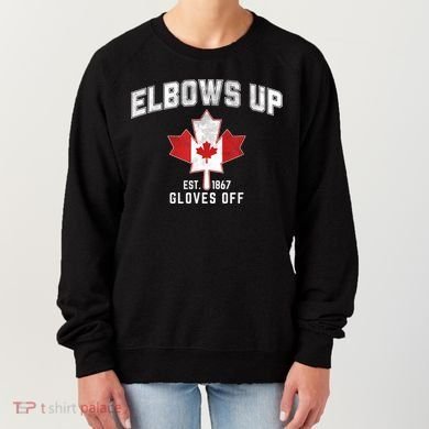 Elbows Up EST 1867 Canadian Maple Leaf Canada Women's Sweatshirt