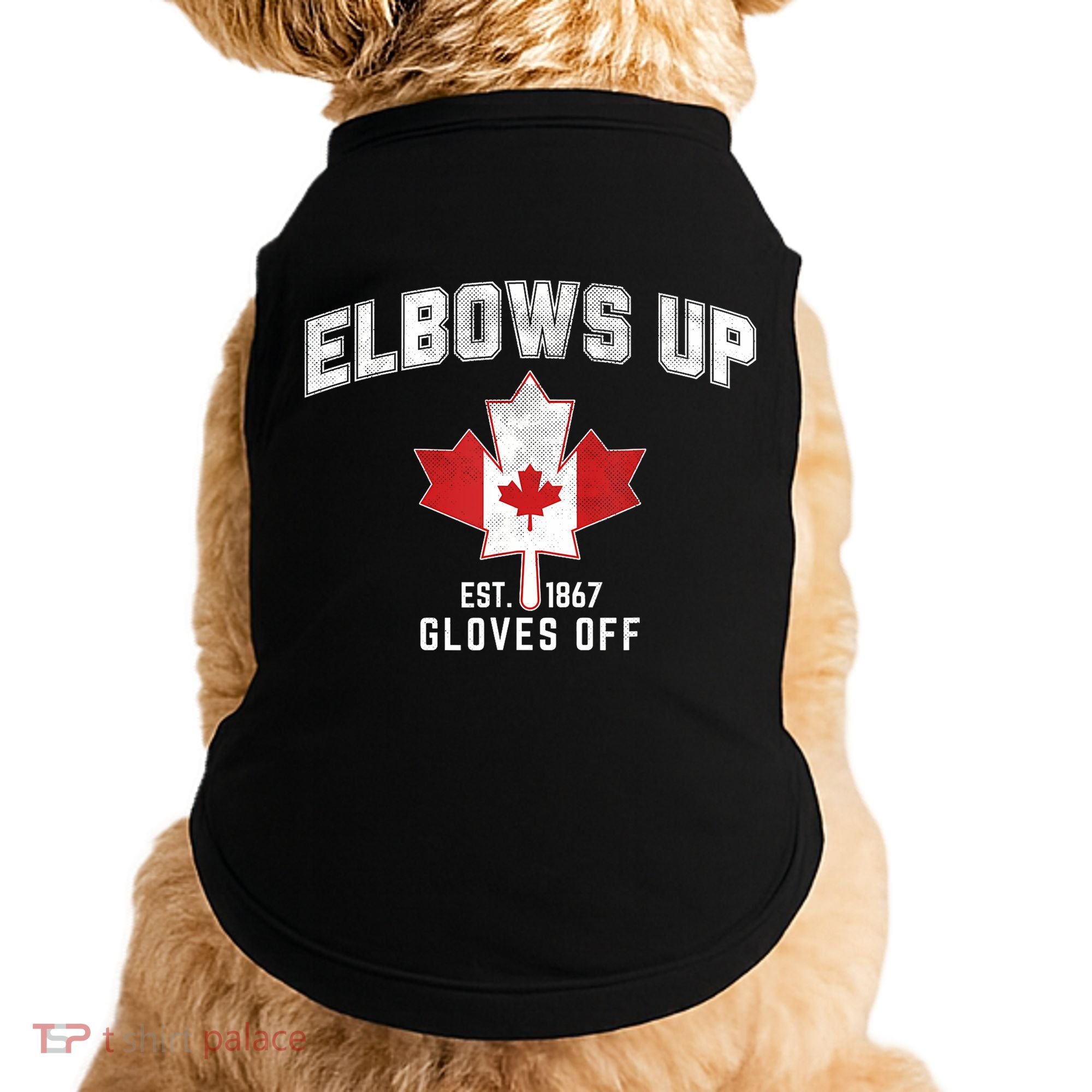 Elbows Up EST 1867 Canadian Maple Leaf Canada Doggie Tank