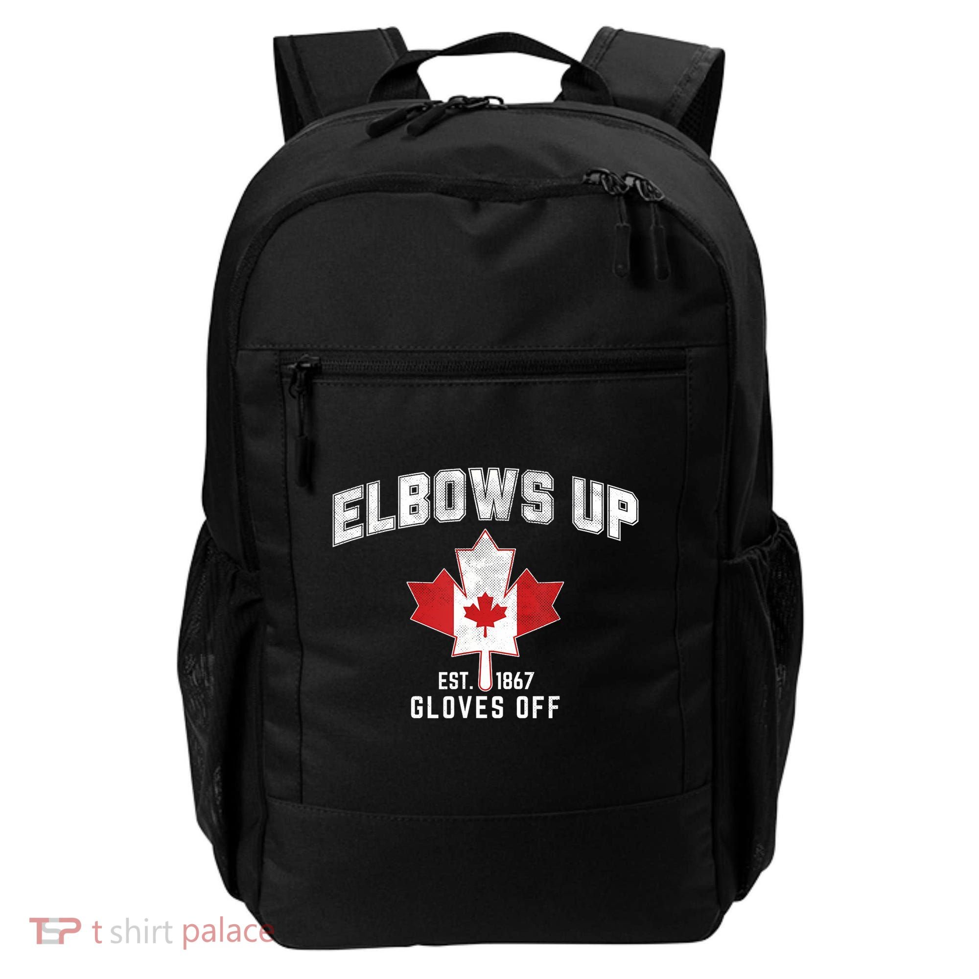 Elbows Up EST 1867 Canadian Maple Leaf Canada Backpack