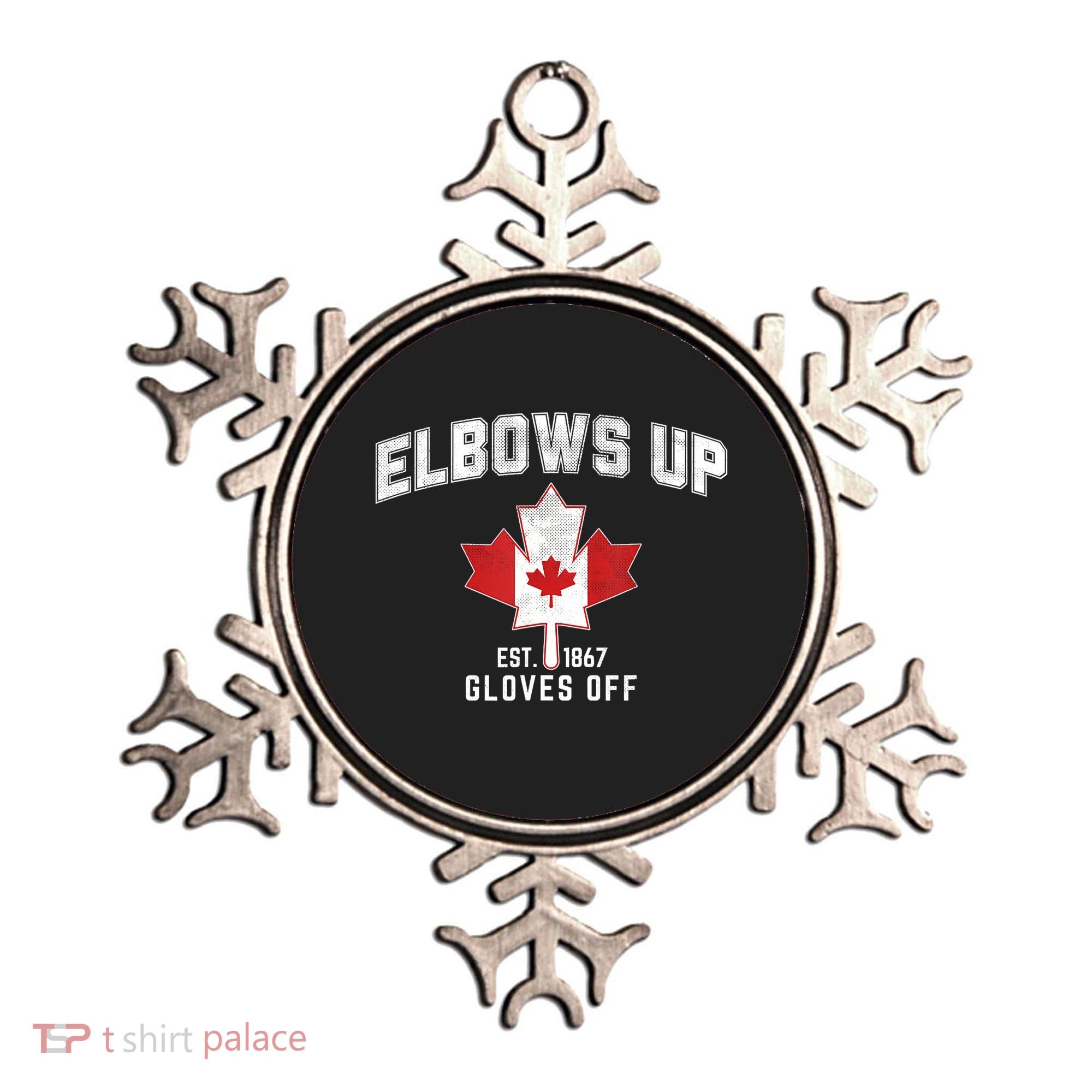 Elbows Up EST 1867 Canadian Maple Leaf Canada Ornament