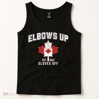 Elbows Up EST 1867 Canadian Maple Leaf Canada Tank Top thumb 2